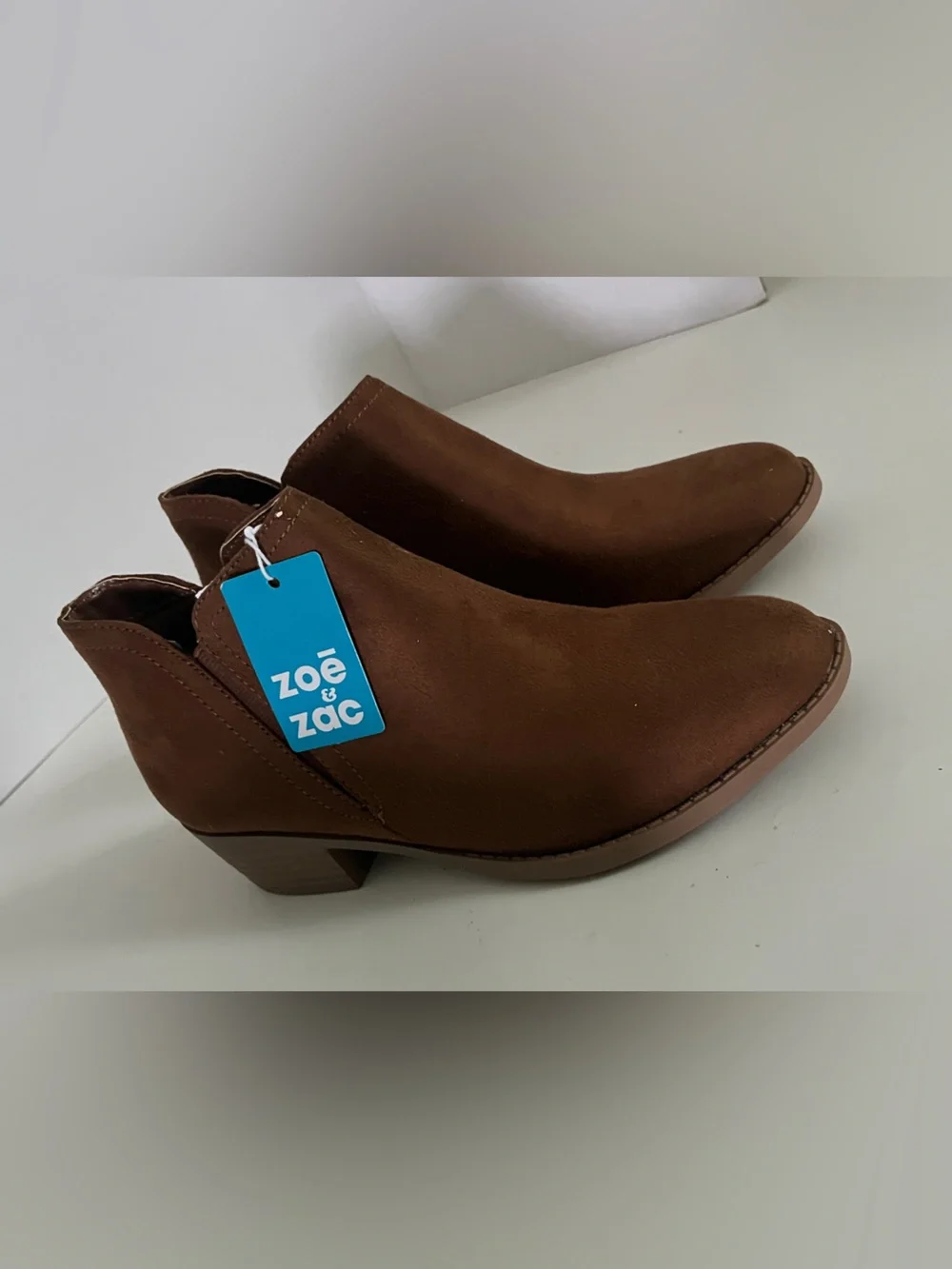 Zack & Zoey Chocolate Brown Suede Ankle Boots for Kids